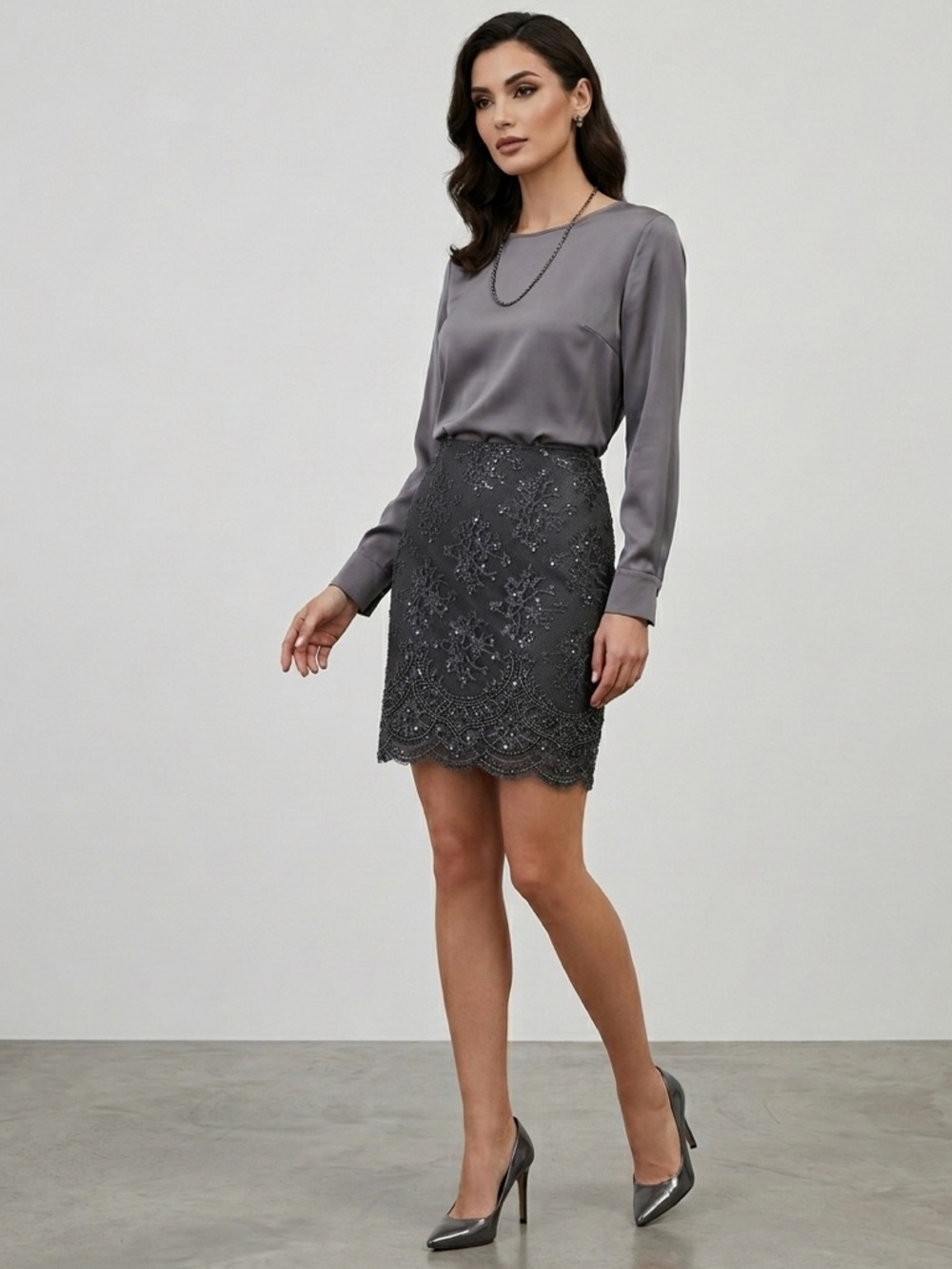 LIU JO Lace Skirt with Beading | NWT| Size 44 IT/LARGE US